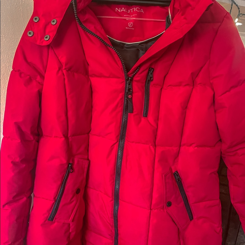 Selling my coat because I lost 90pounds. Fits XL XLL XLLL. Its heavyweight.
